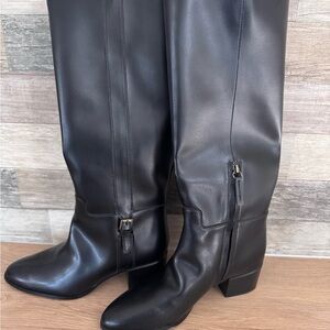 Franco Sarto Sleek Black Over the Knee Boots